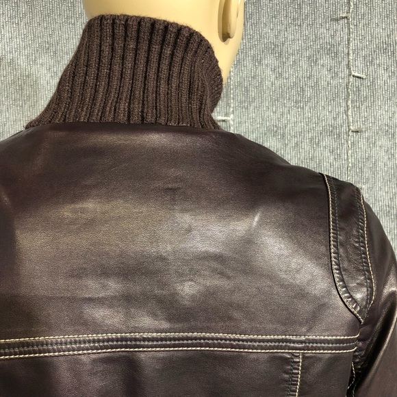 Faux Leather Bomber Jacket - Picture 12 of 16